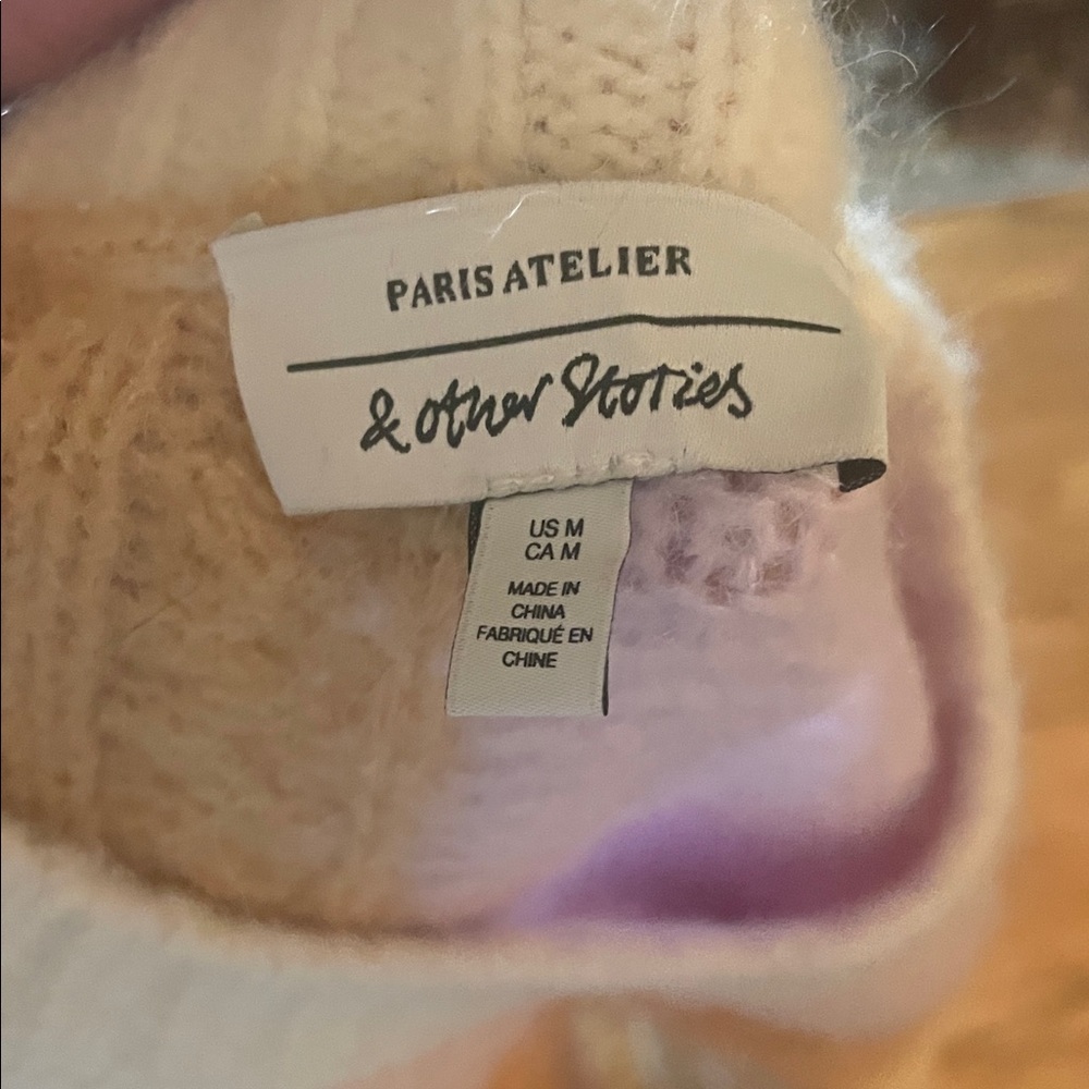 Elegant Patchwork Cable Knit Sweater - image 2